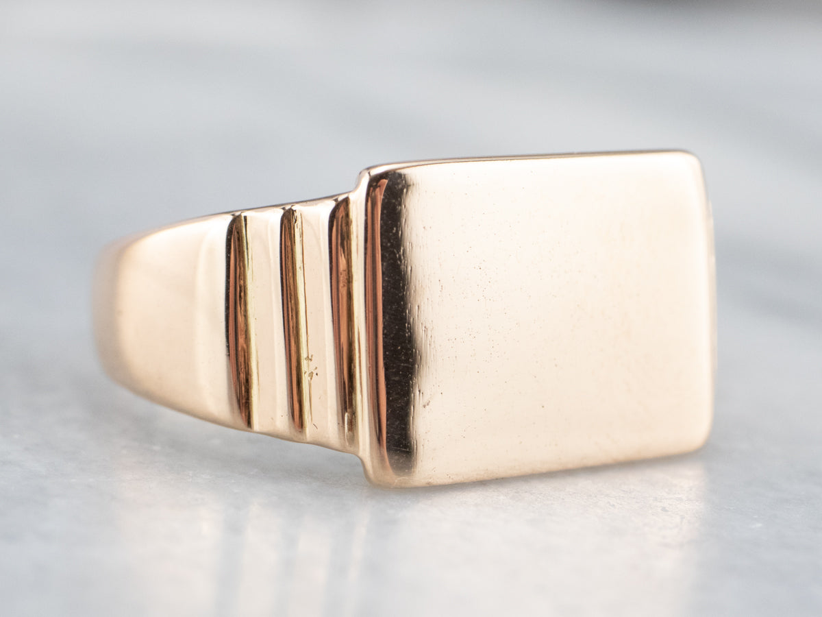 Unisex Gold Signet Ring