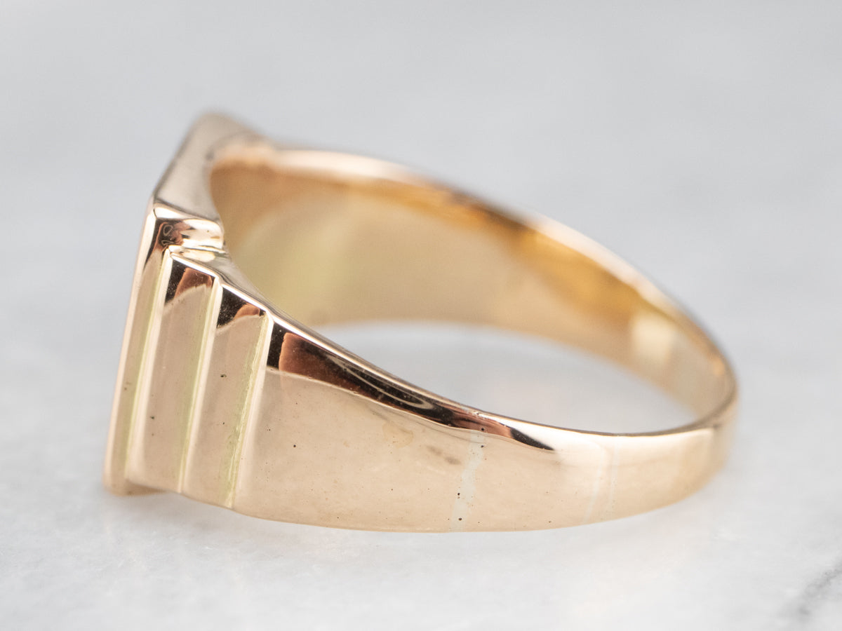 Unisex Gold Signet Ring