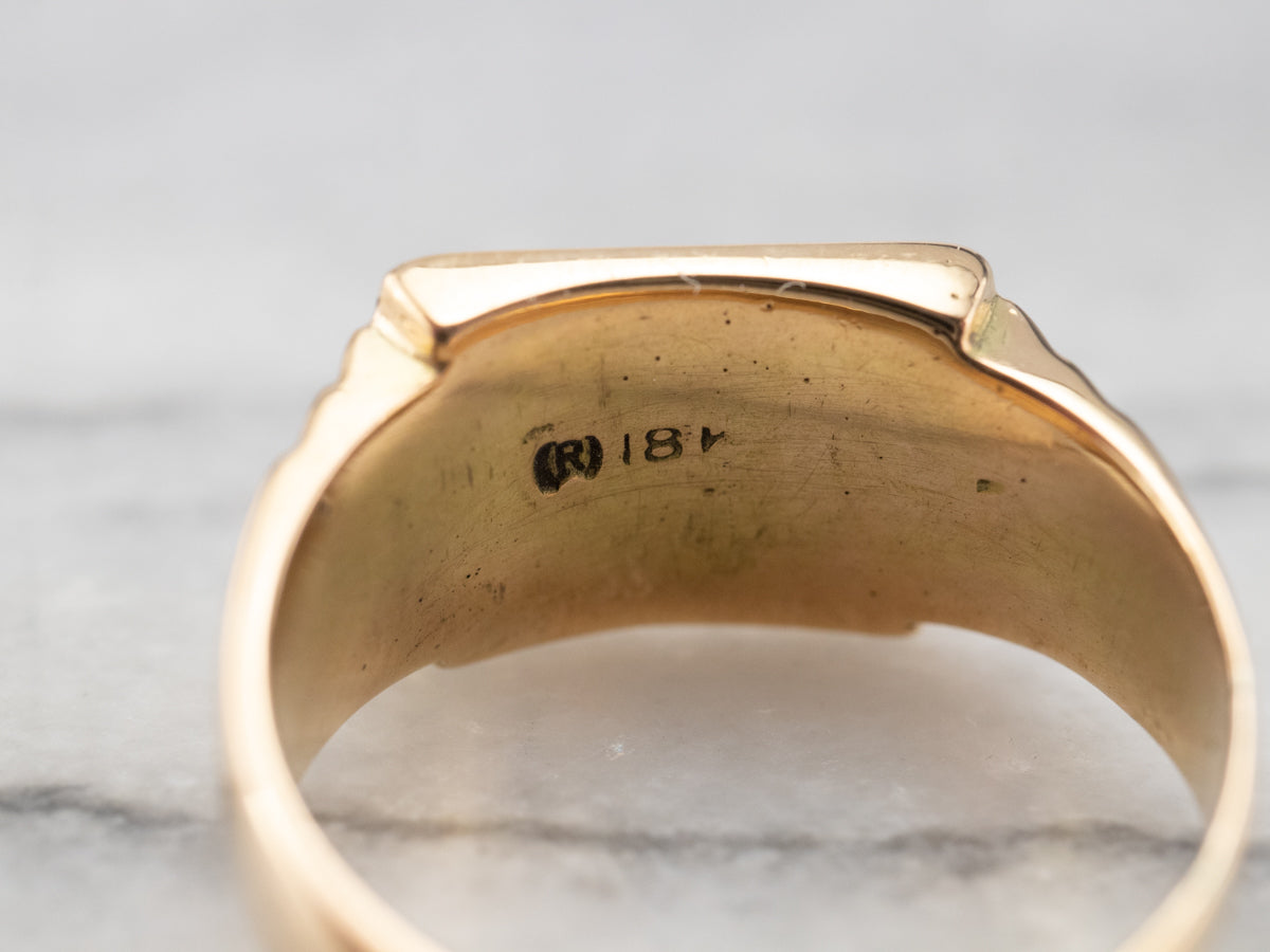 Unisex Gold Signet Ring