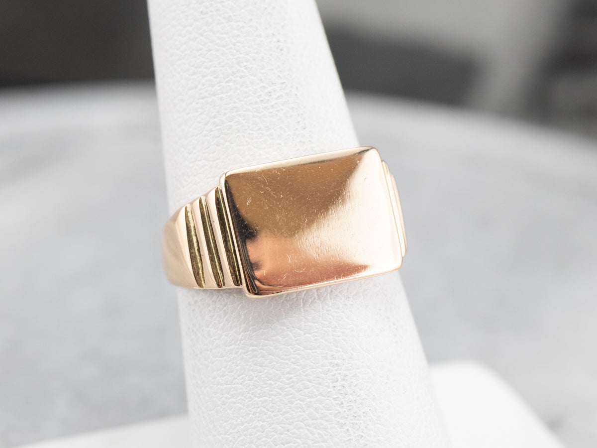 Unisex Gold Signet Ring