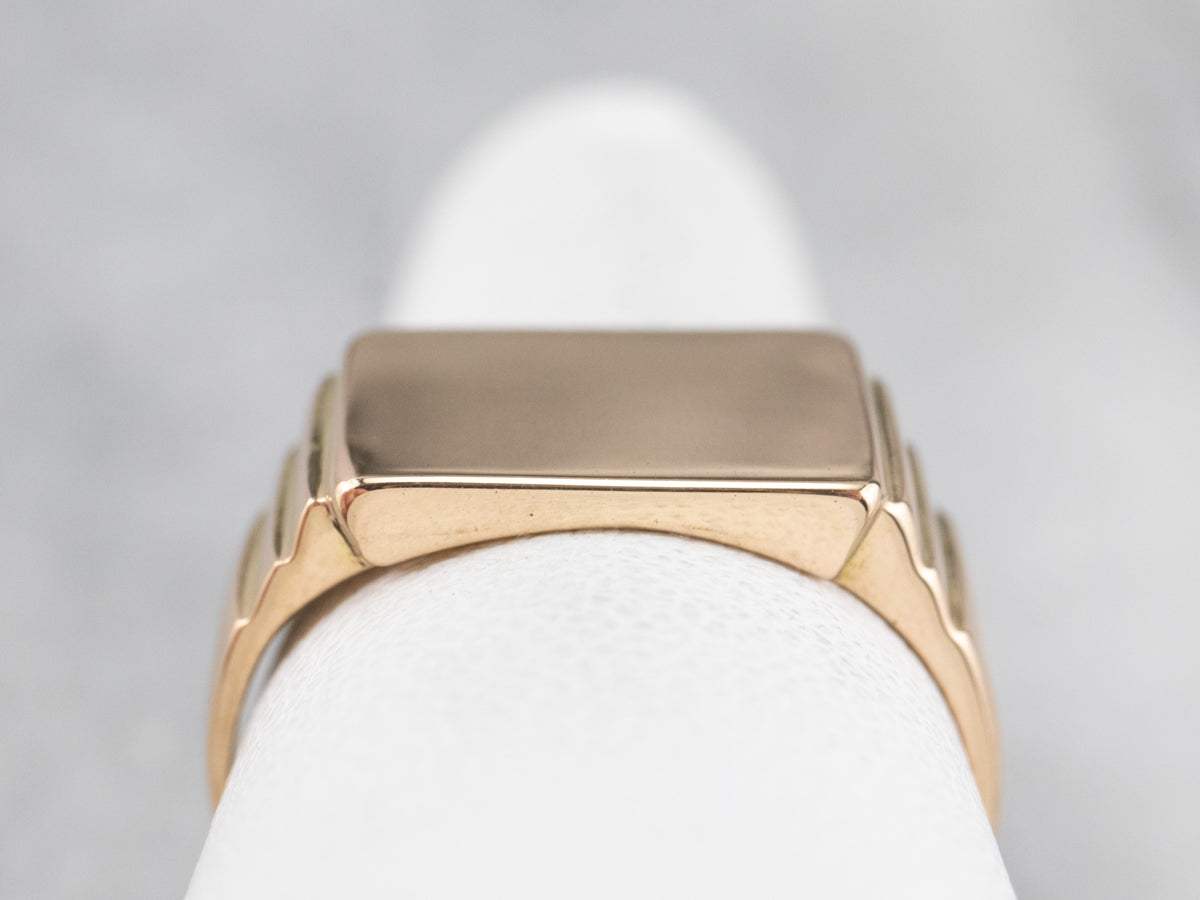 Unisex Gold Signet Ring