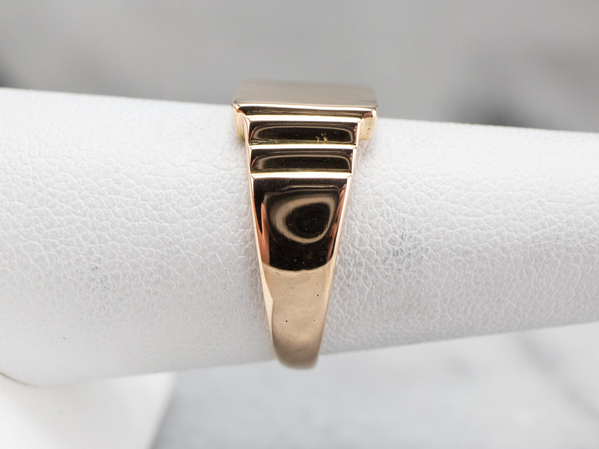 Unisex Gold Signet Ring