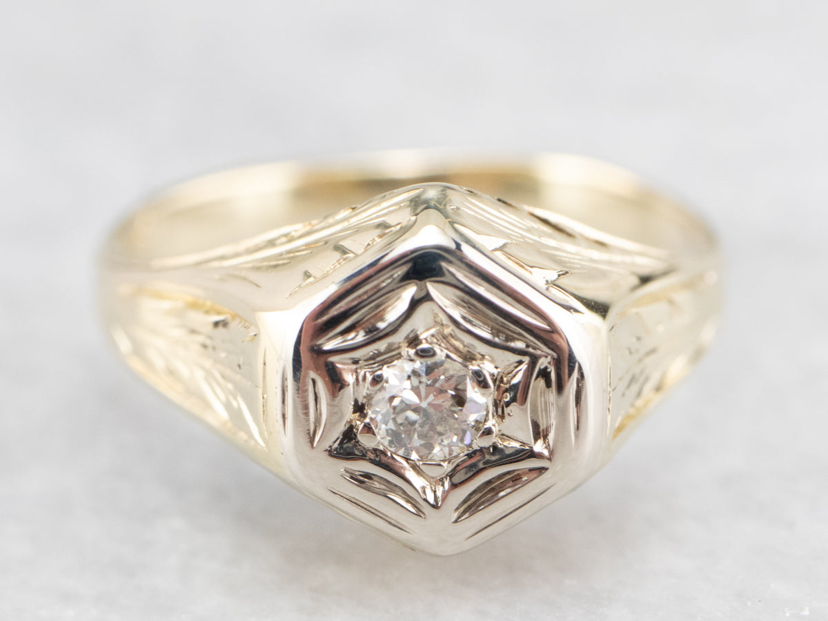 Vintage European Cut Diamond Ring