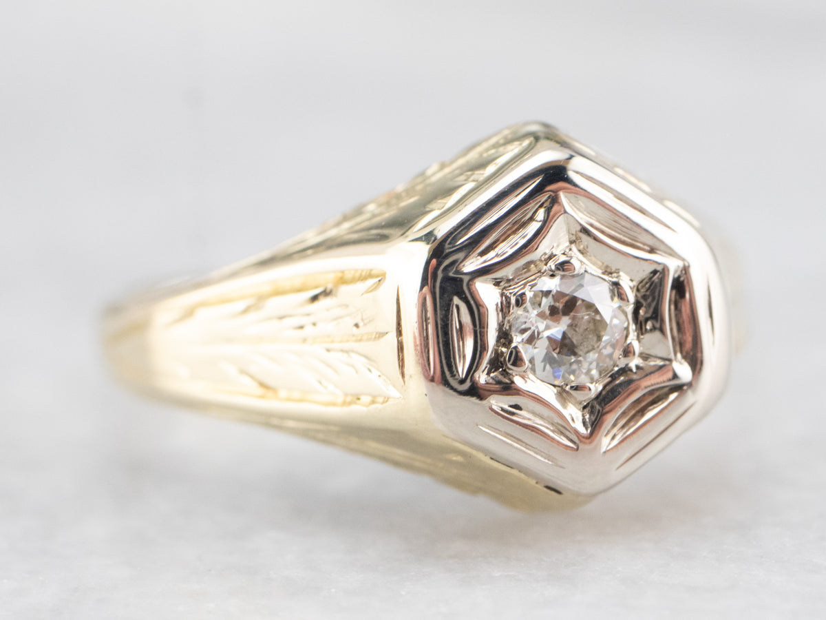 Vintage European Cut Diamond Ring