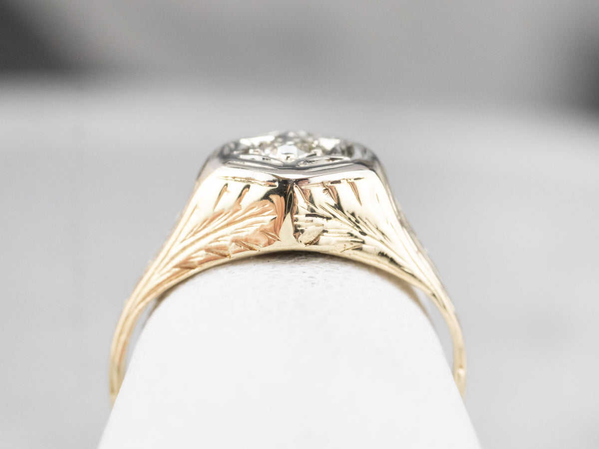 Vintage European Cut Diamond Ring