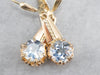 Light Blue Aquamarine Gold Drop Earrings