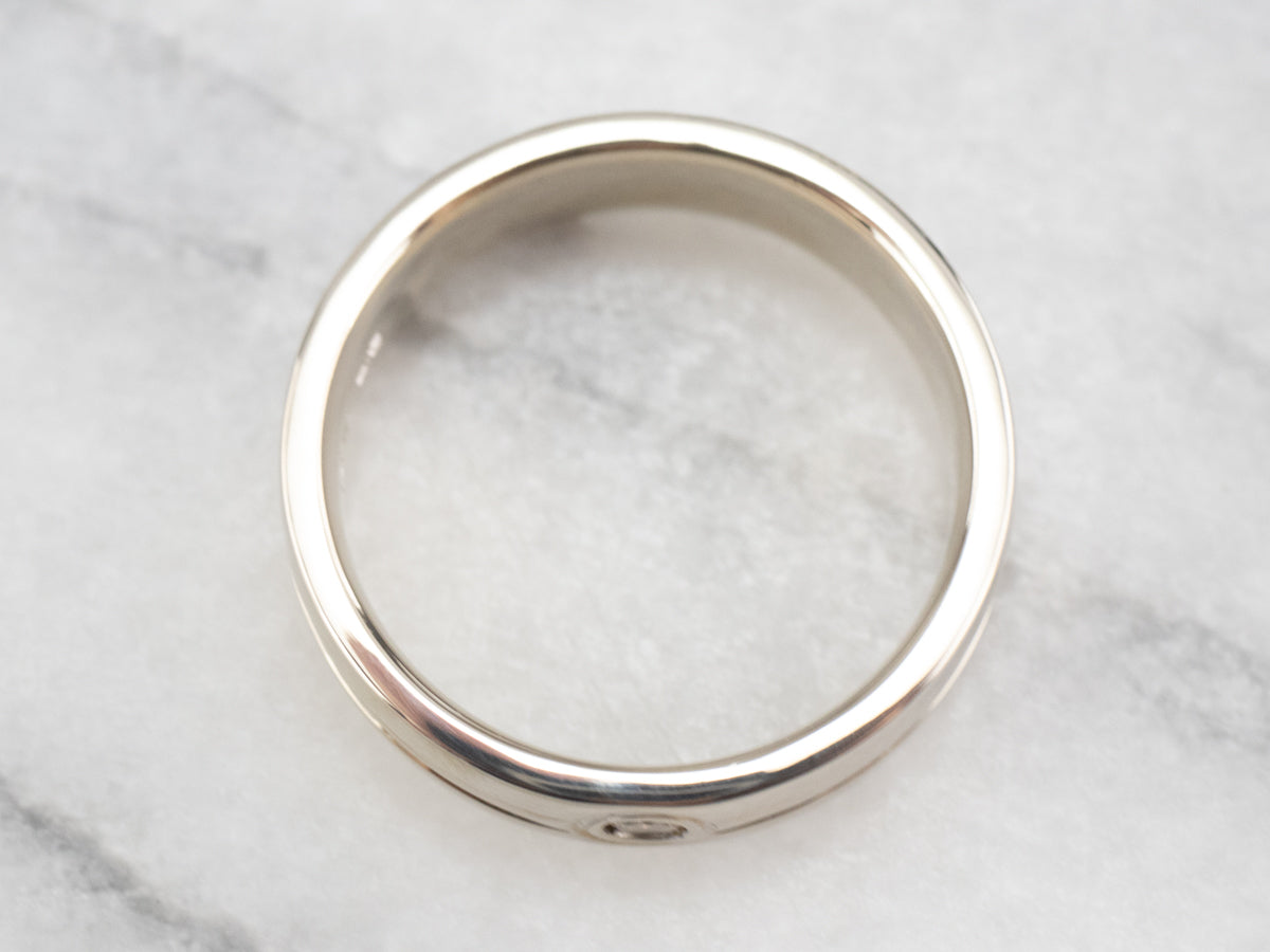 White Gold Bezel Set Diamond Band