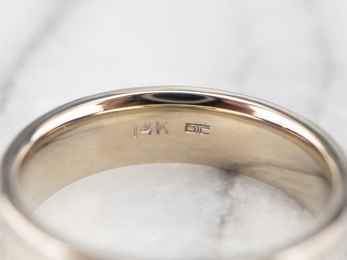 White Gold Bezel Set Diamond Band