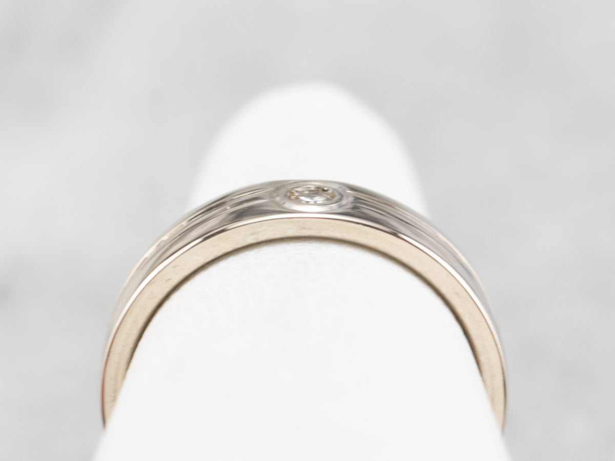 White Gold Bezel Set Diamond Band