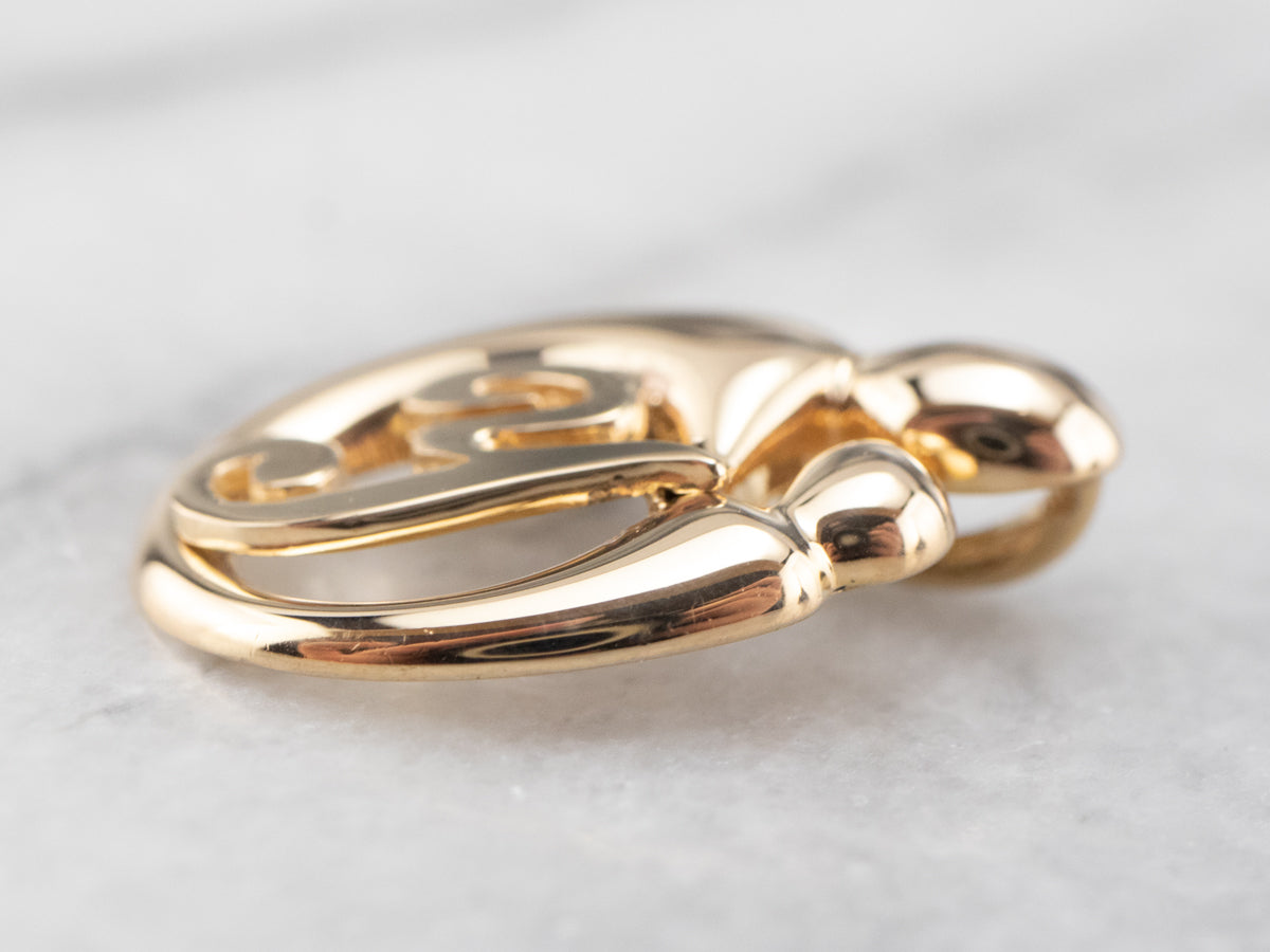 Gold Mother and Child "Y" Pendant