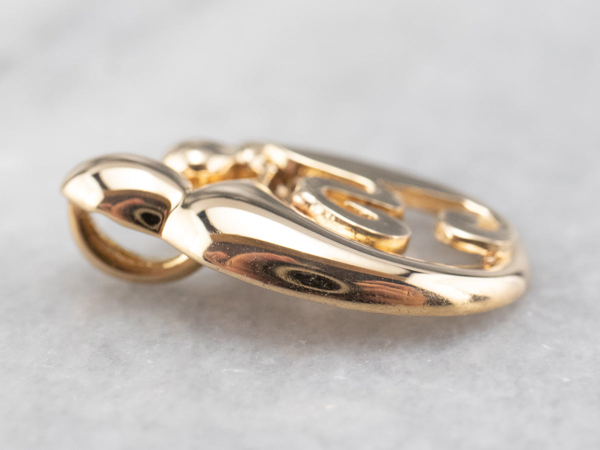 Gold Mother and Child "Y" Pendant