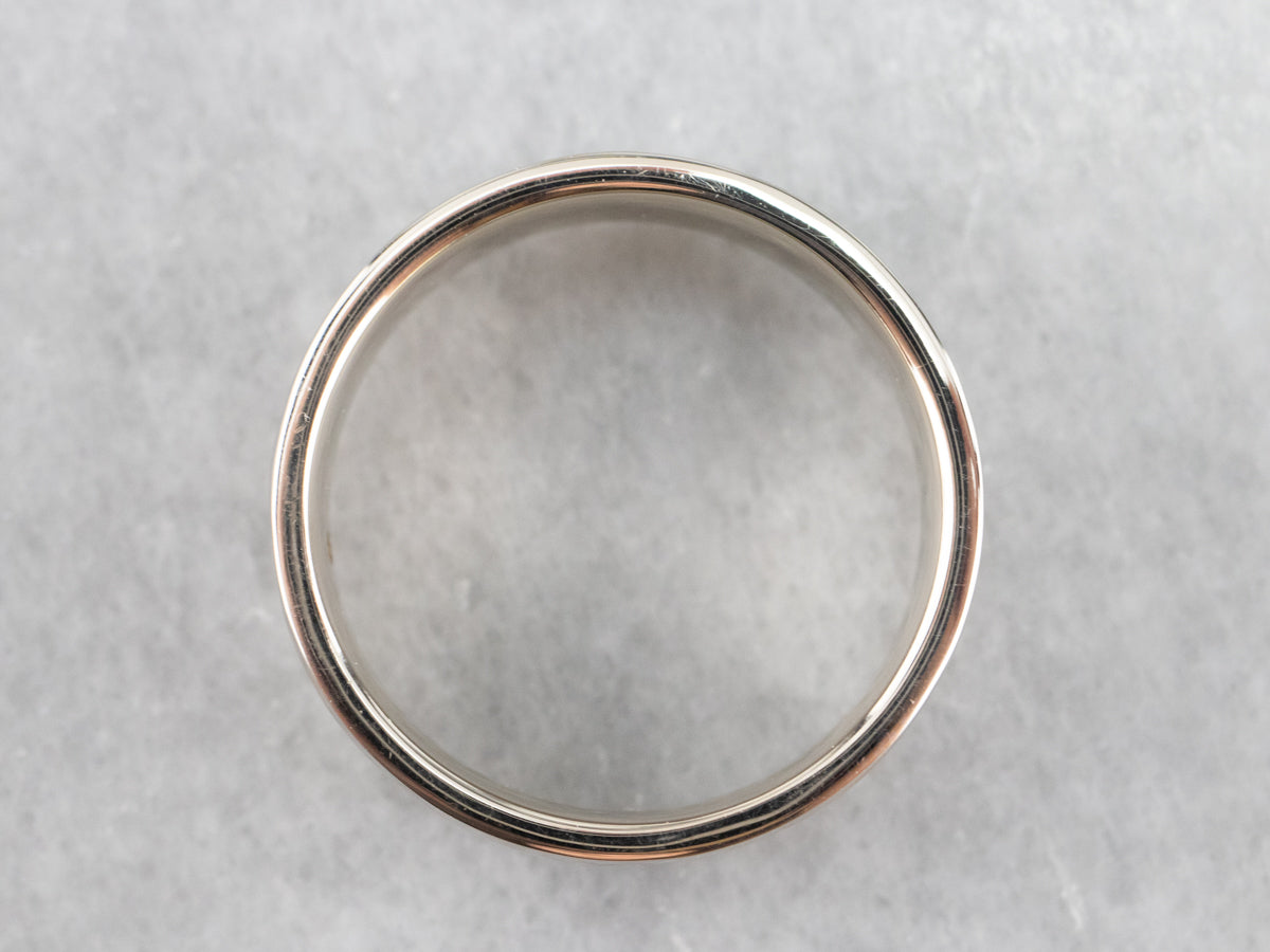 White Gold Bezel Set Diamond Band