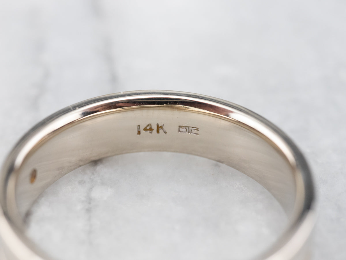 White Gold Bezel Set Diamond Band