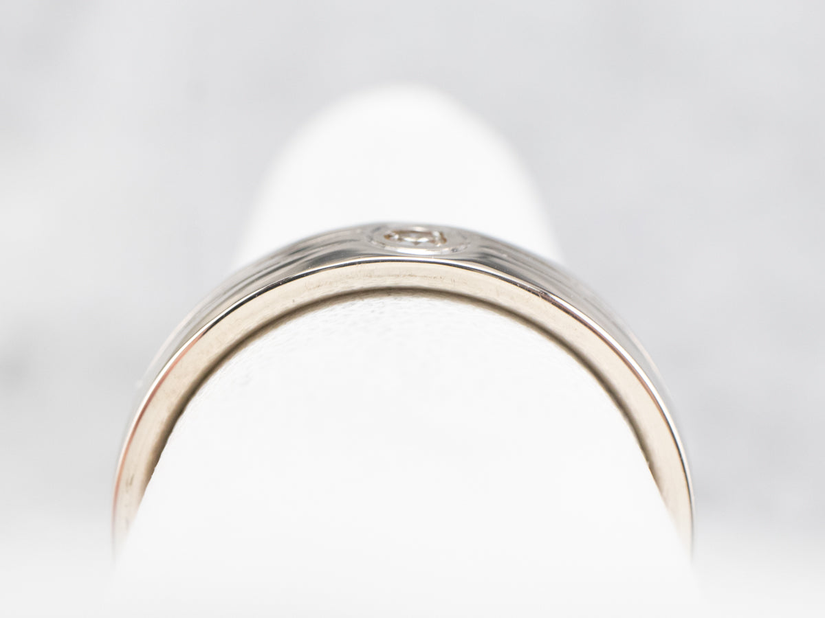 White Gold Bezel Set Diamond Band