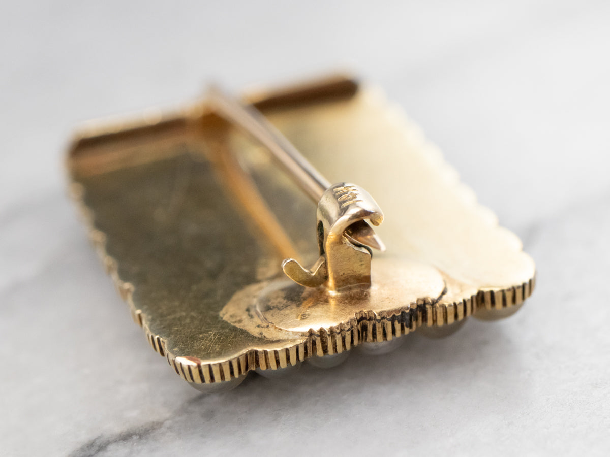 Victorian Seed Pearl Mourning Hair Pin