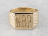 Gold "WBP" Monogram Signet Ring