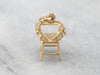 14K Gold Heart High Chair Charm