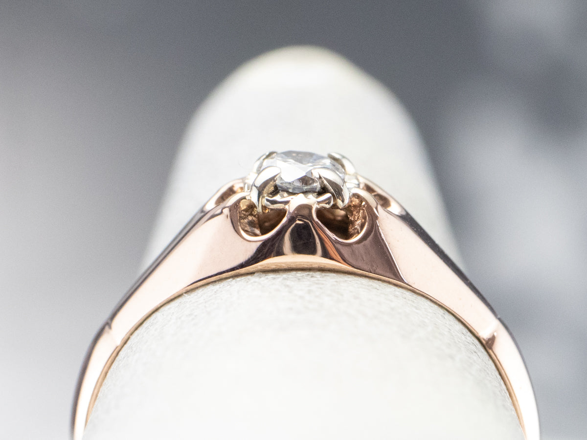 Buttercup Diamond Rose Gold Solitaire Engagement Ring