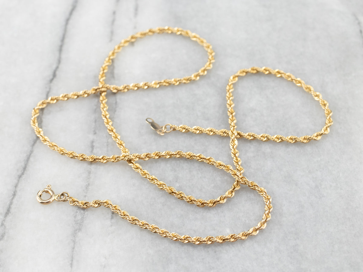 14K Gold Twisted Rope Chain