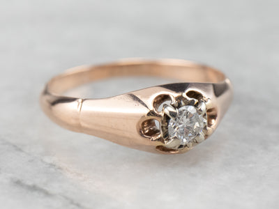 Buttercup Diamond Rose Gold Solitaire Engagement Ring
