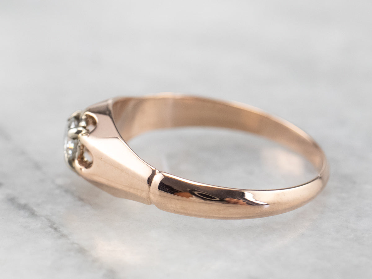 Buttercup Diamond Rose Gold Solitaire Engagement Ring