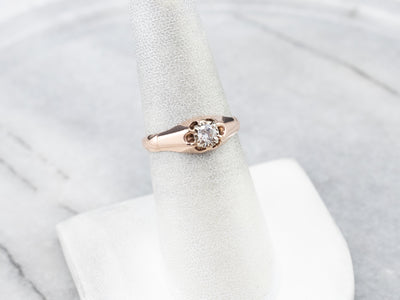Buttercup Diamond Rose Gold Solitaire Engagement Ring