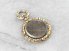 Victorian Mourning Glass Gold Pendant
