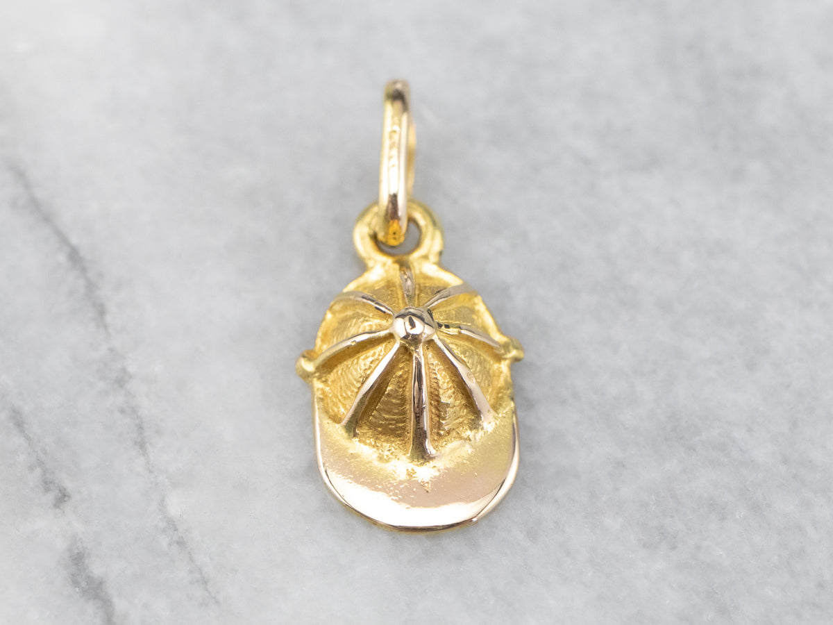 Vintage Gold Jockey Cap Charm