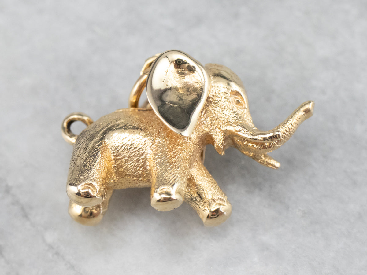 Sweet Gold Elephant Pendant