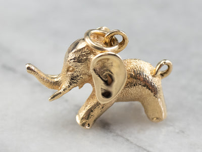 Sweet Gold Elephant Pendant