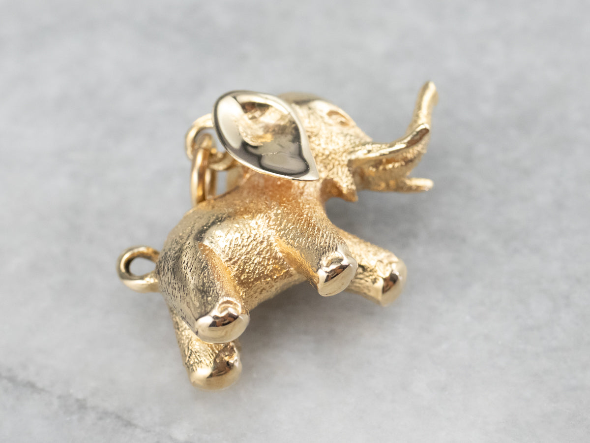 Sweet Gold Elephant Pendant