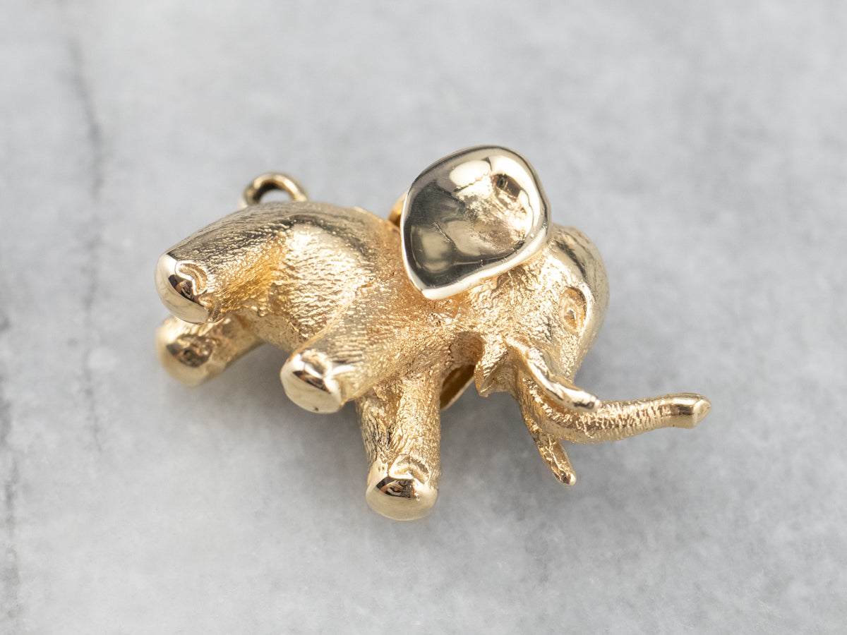Sweet Gold Elephant Pendant
