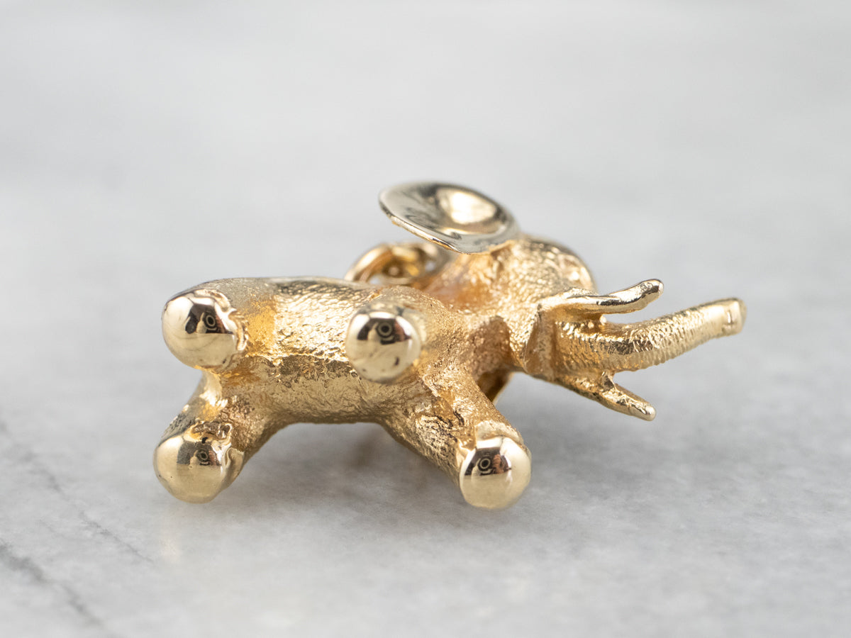 Sweet Gold Elephant Pendant