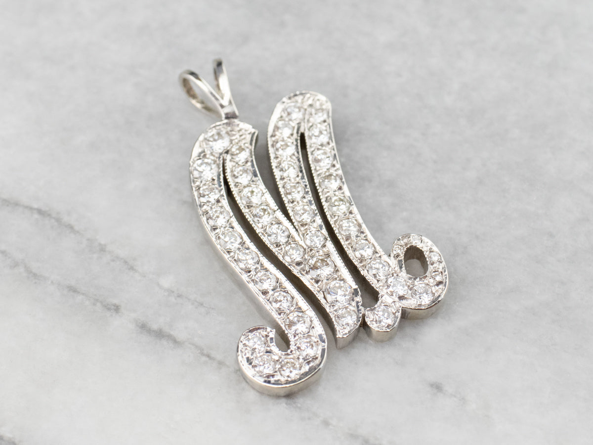 Initial With Diamond Pendant | Letter Charm For Diamond Necklace And  Bracelet – Helen Ficalora