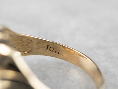 10K Gold Domed Signet Ring