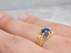 Victorian Carved Setting Blue Sapphire Ring