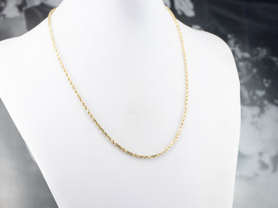 14K Gold Sparkling Rope Chain Necklace