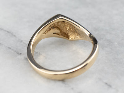 Modernist Tapered 14K Gold Band Ring