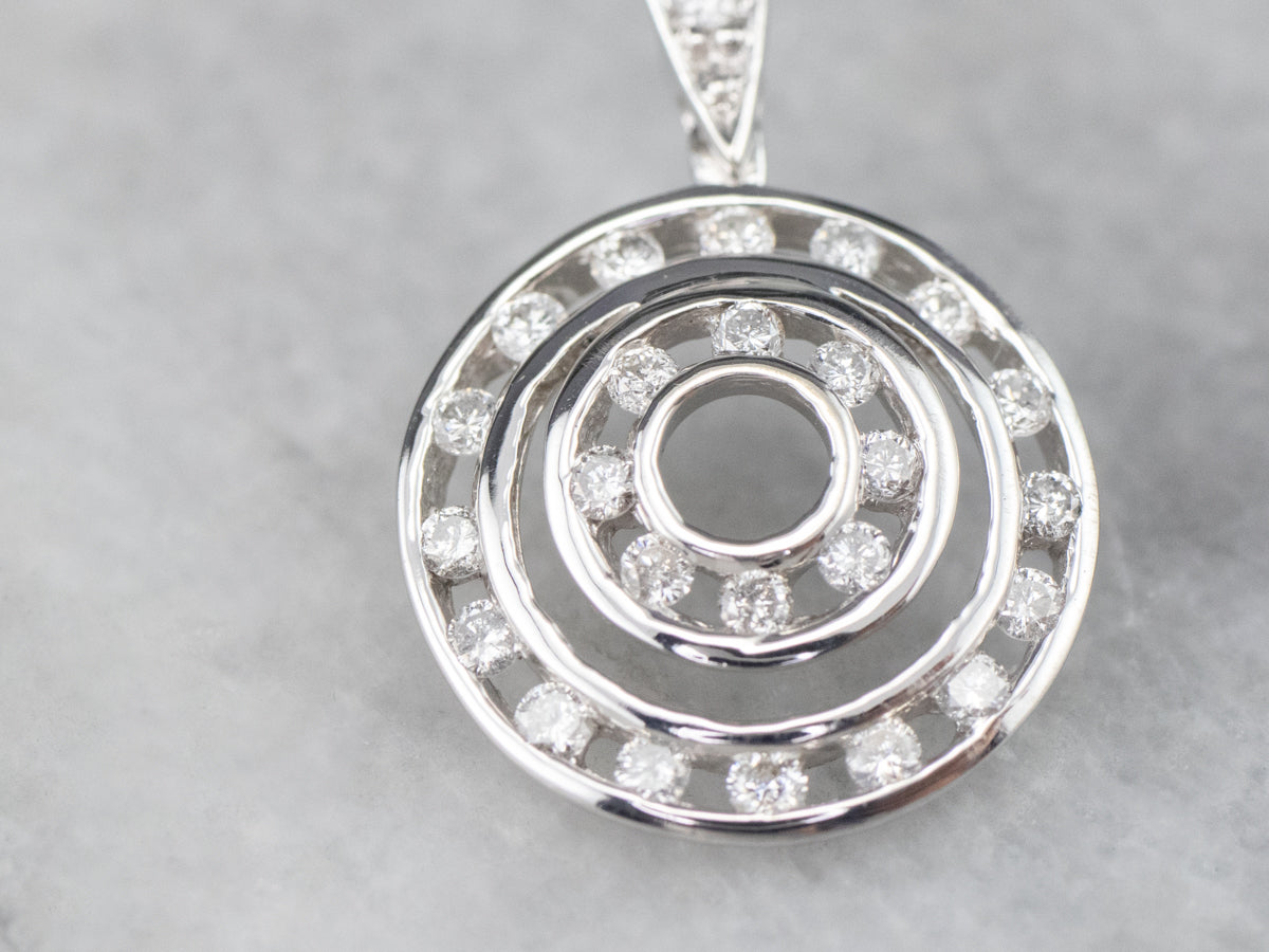 White Gold Dangle Diamond Earrings