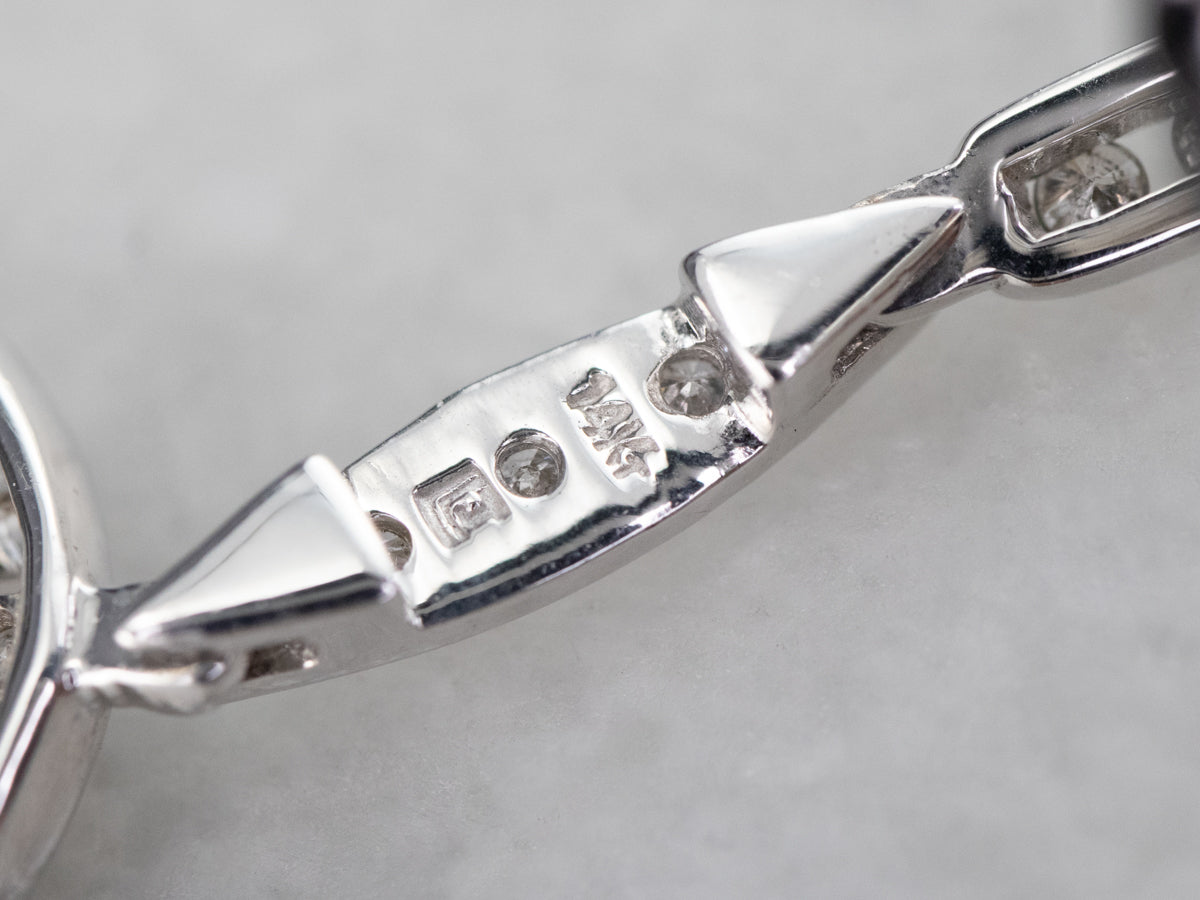 White Gold Dangle Diamond Earrings