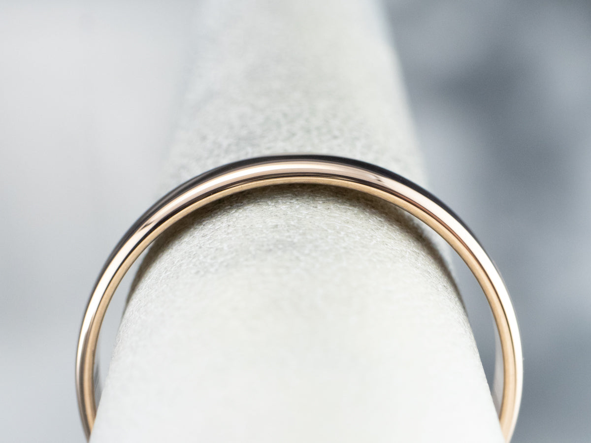 Unisex Antique Rose Gold Band