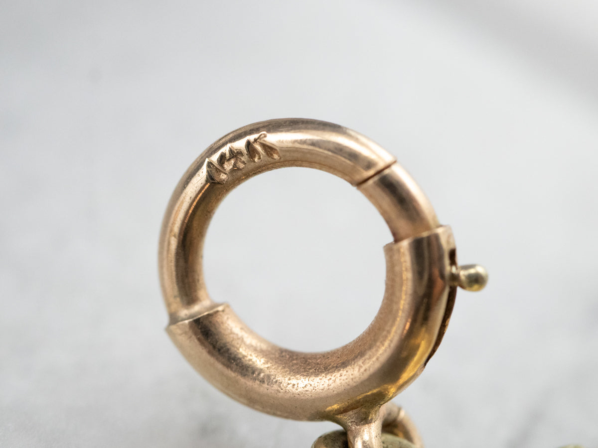 Two Tone Gold Retro Era Rose Link Bracelet