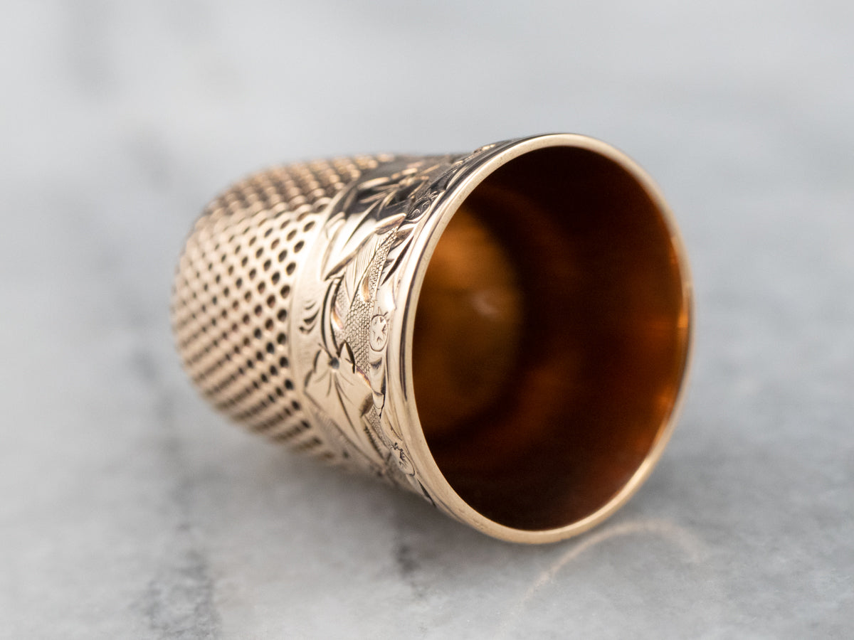 Victorian Rose Gold Thimble