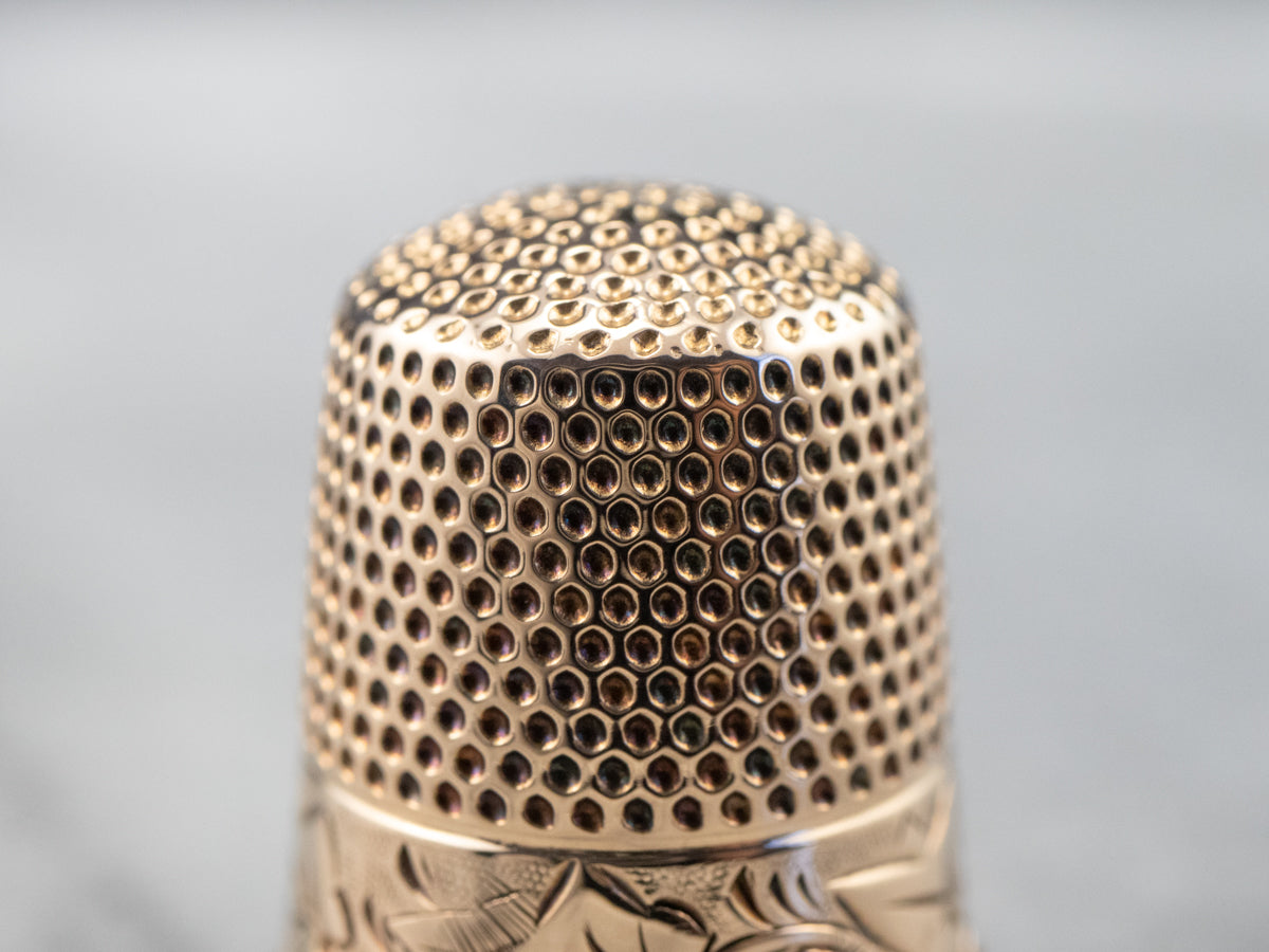 Victorian Rose Gold Thimble