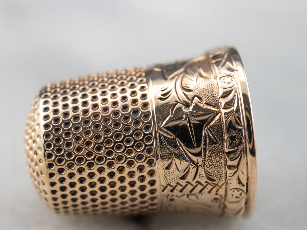 Victorian Rose Gold Thimble