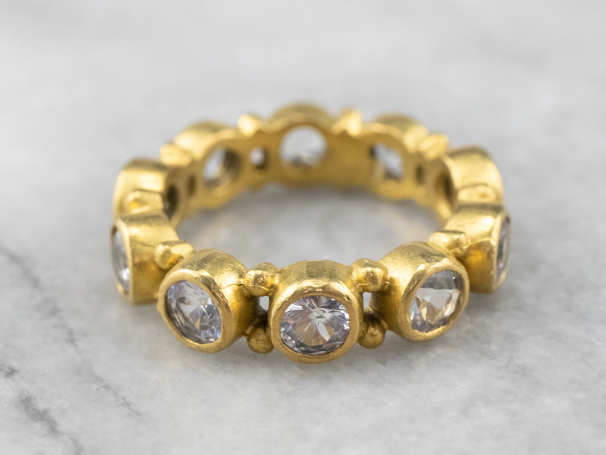 Maija Neimanis White Sapphire 22K Gold Band