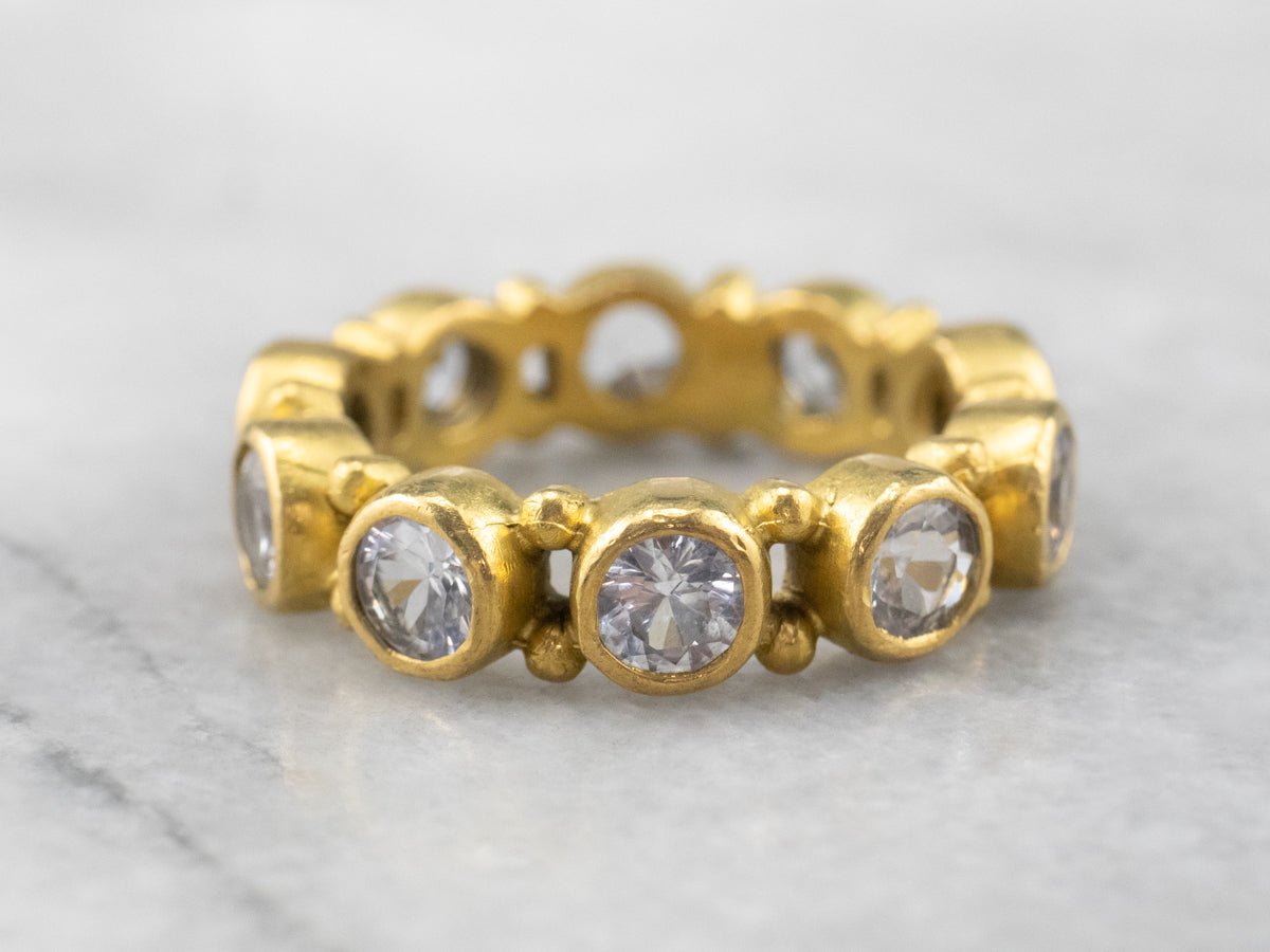 Maija Neimanis White Sapphire 22K Gold Band