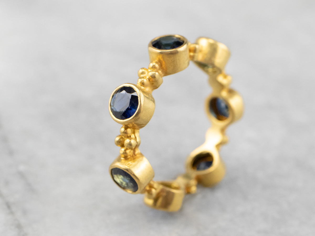 Maija Neimanis Sapphire 22K Gold Band