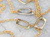 Two Tone Gold Chain Necklace with Diamond Clasp
