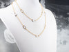 Two Tone Gold Chain Necklace with Diamond Clasp